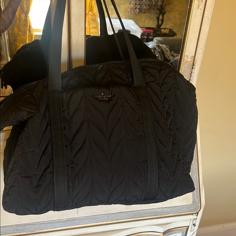 Kate Spade Black Quilted Travel Bag